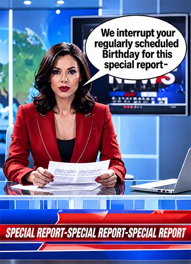 Special Report Funny Birthday Card   You're officially OLD,